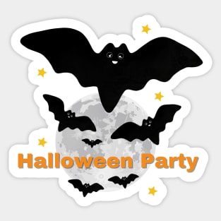 Bats at Halloween party Sticker